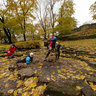 Horse riding at the Bastion Hill park in Riga