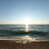 Mellow evening at the beach of Etretat, Normandy, France