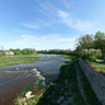 View over the Ventas Rumba from the Old Bridge in Kuldiga, Latvia