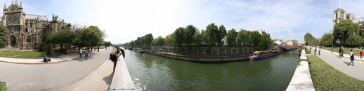 Southern façade of Notre Dame and the Seine