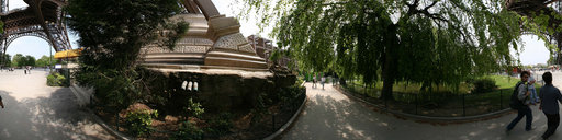 At the foot of the Eiffel Tower