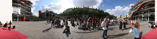 Drummers in front of the Centre Pompidou
