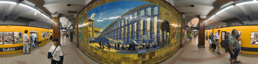 Underground Station with wall tiles