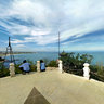 Viewing sea in top of  Tianhengshan mountain