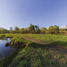 Shodnenskaya bowl (Skhodnenskiy bucket). Point riverbed Shodnya. Bend.