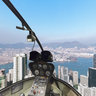 Inside a flying helicopter.